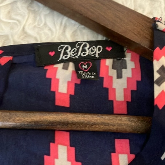 Bebop Printed Skater Dress with Back Cutout - Picture 5 of 6